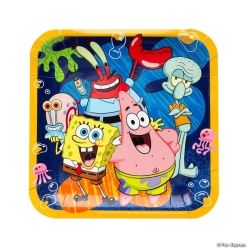 SpongeBob Large Square Dinner Plates - 8 PK